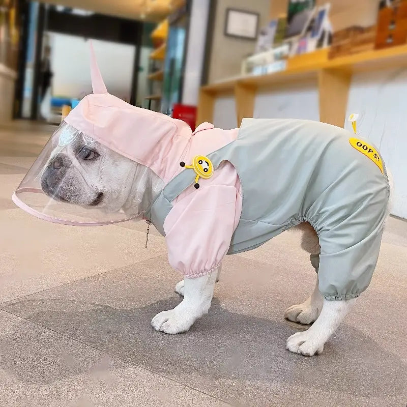 Pink Dog Raincoat Full Coverage - Unicorn
