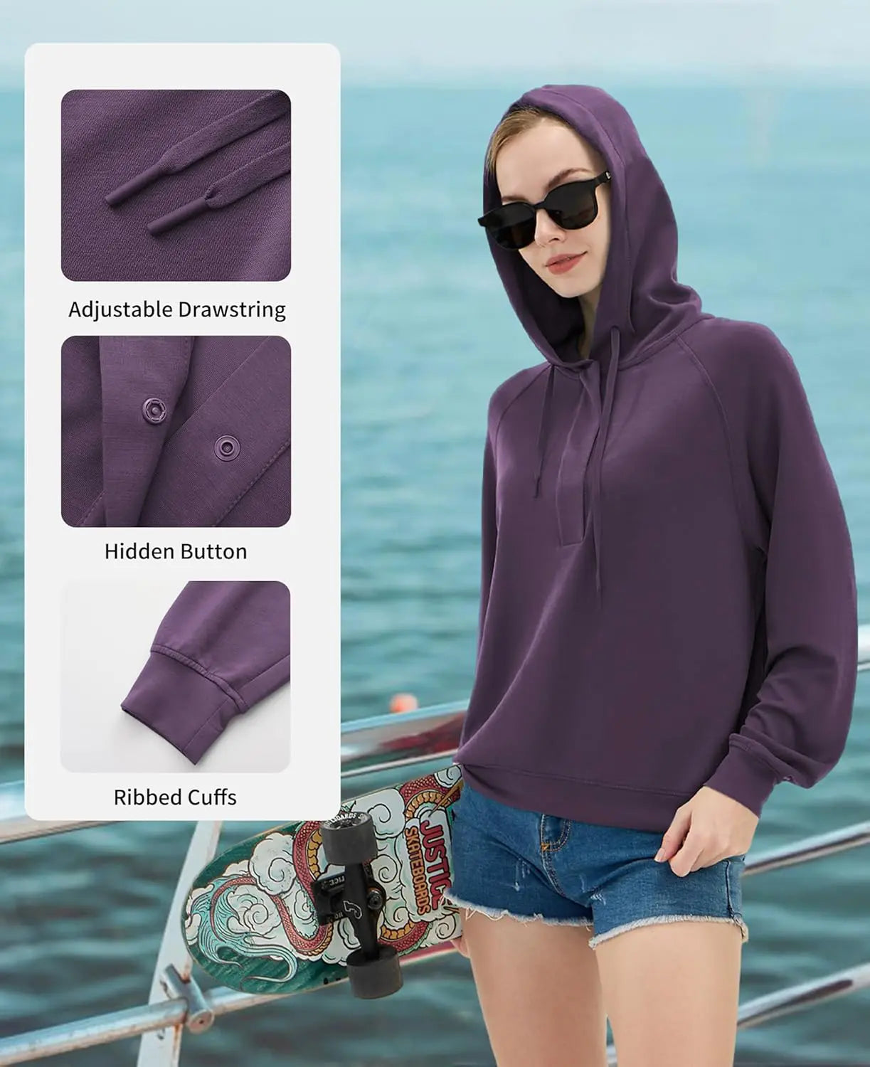 Purple Essentials Hoodie Women