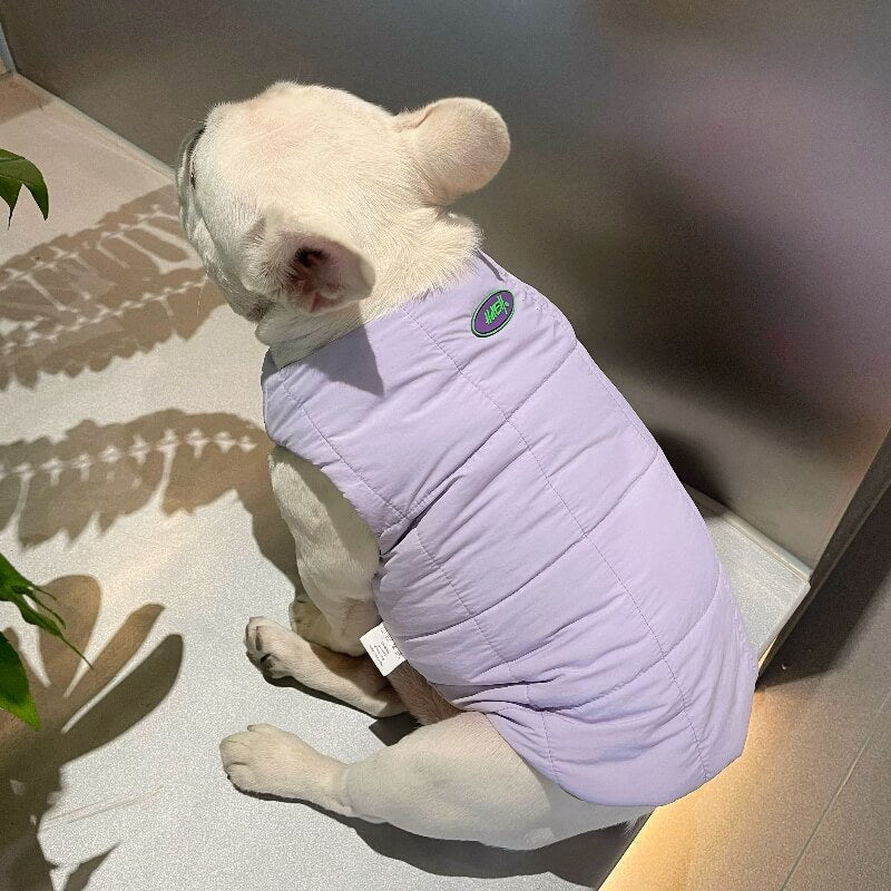 Reversible Dog Puffer Vest - Dog Face