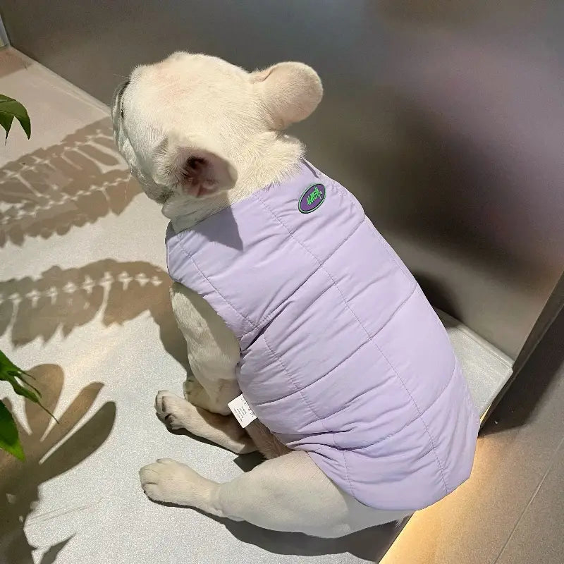 Reversible Dog Puffer Vest - Dog Face