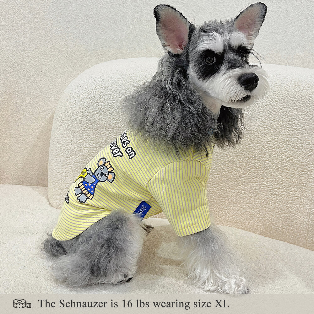 Cartoon Striped Dog T-shirt