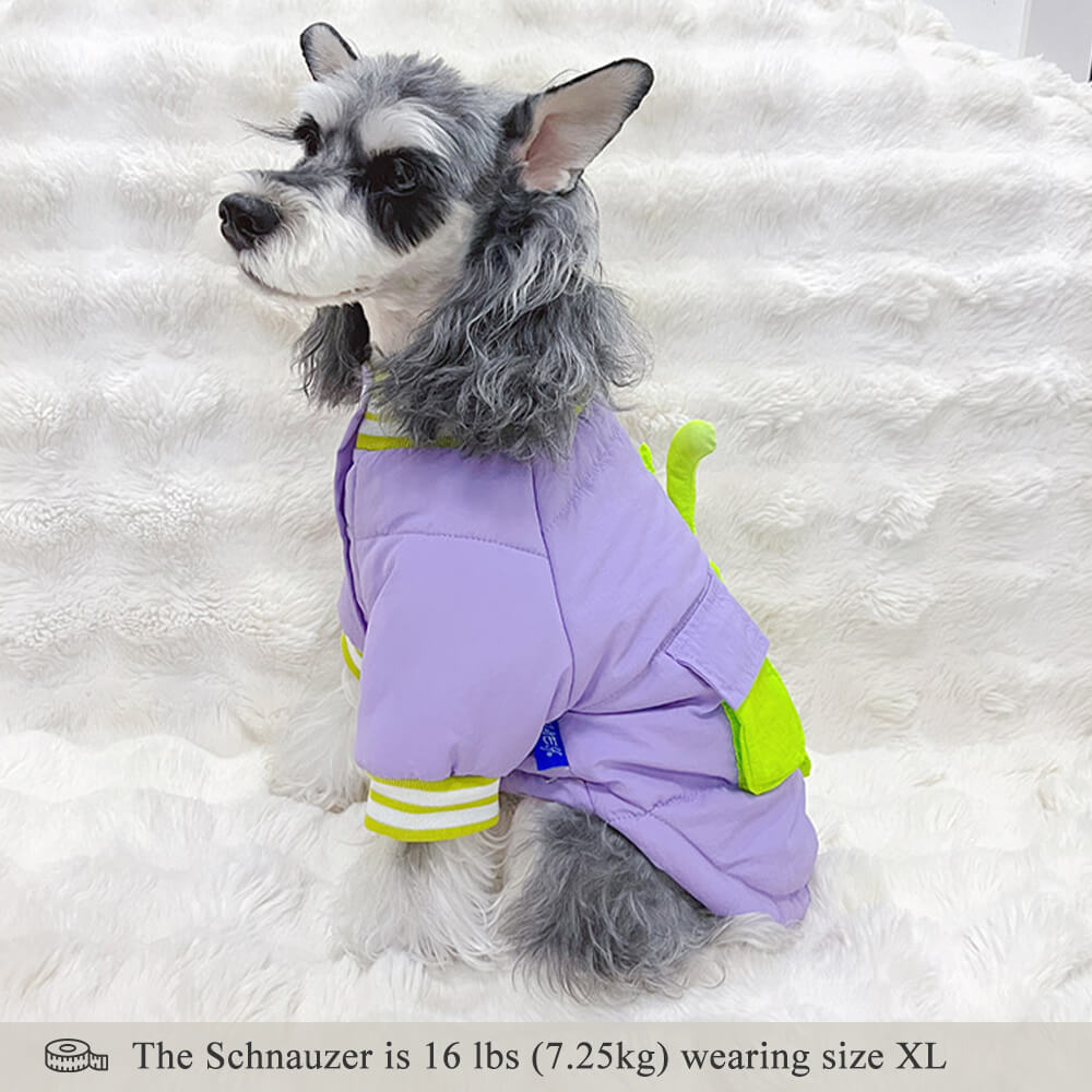 Lavender Purple Dog Puffer Jacket