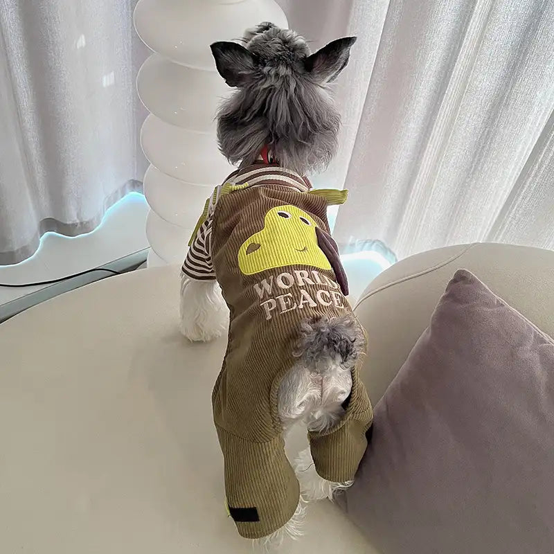 Dog Overalls - Olive Green