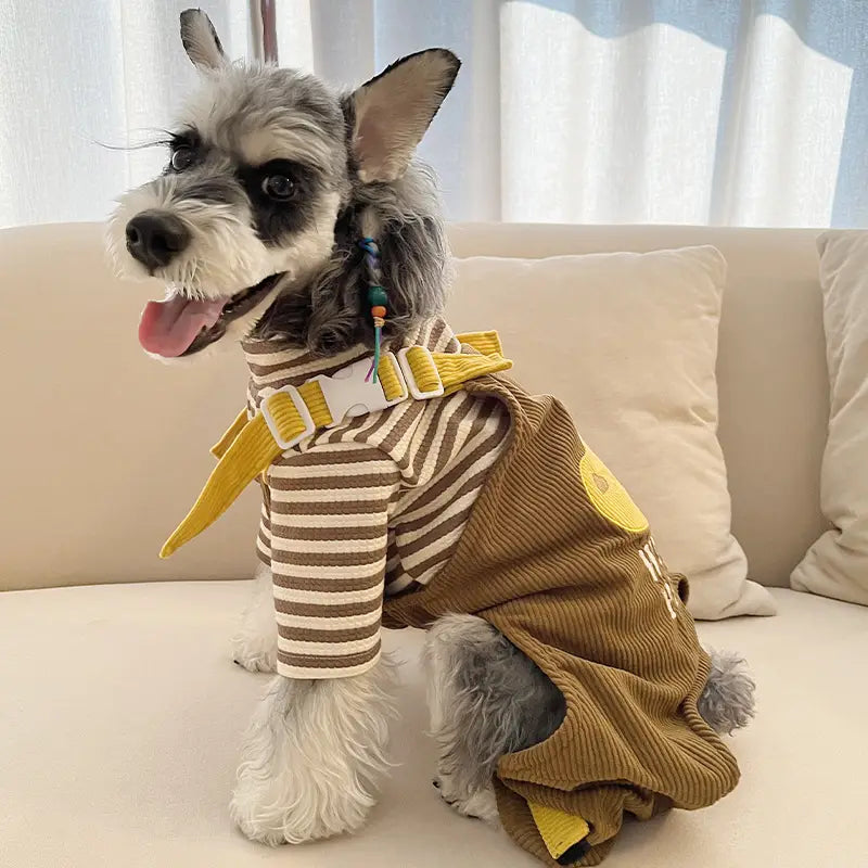 Dog Overalls - Olive Green