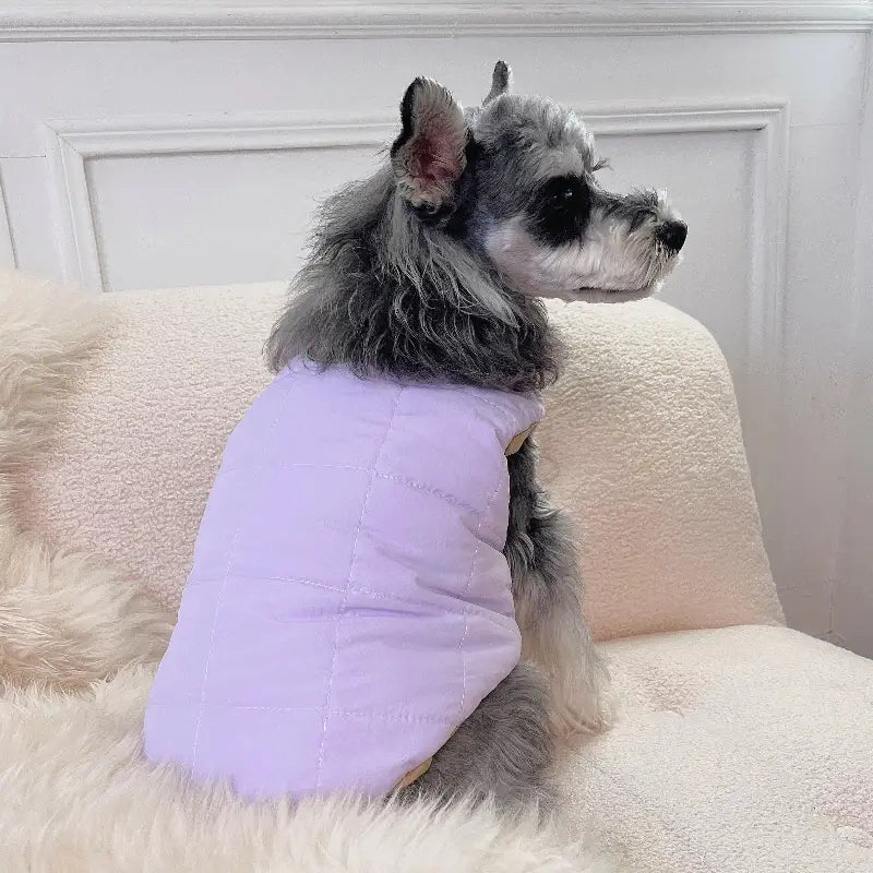 Reversible Dog Puffer Vest - Purple