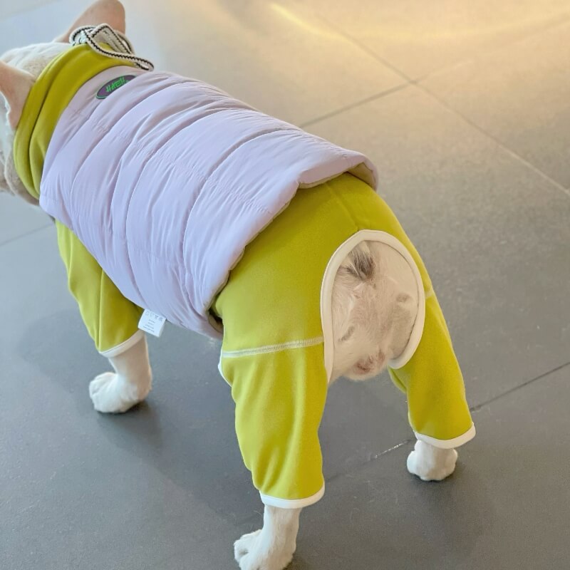 Reversible Dog Puffer Vest - Dog Face