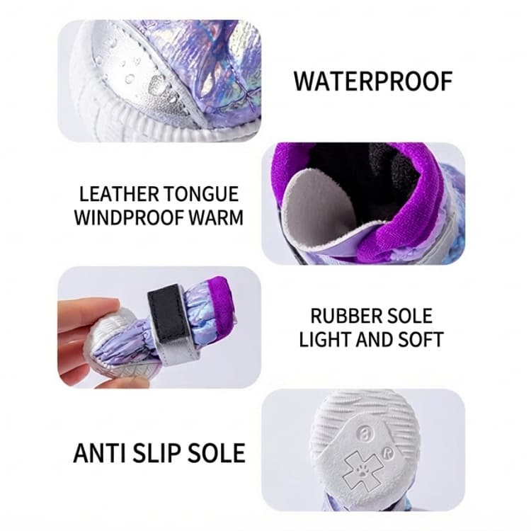 Water Resistant Snow Boots for Small Dogs