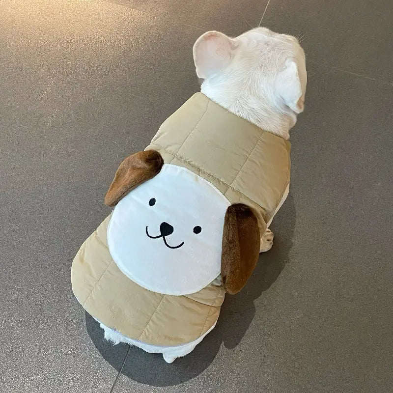 Reversible Dog Puffer Vest - Dog Face