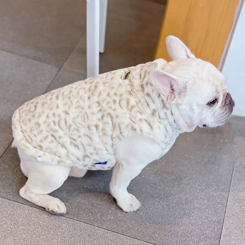 Luxe Plush Winter Vest - Snow Leopard