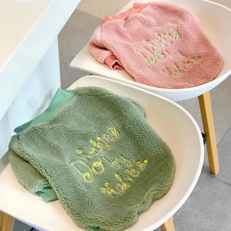 Cozy Fleece Dog Sweatshirt - Pink