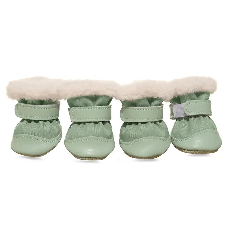 Warm Fleece Dog Boots for Winter